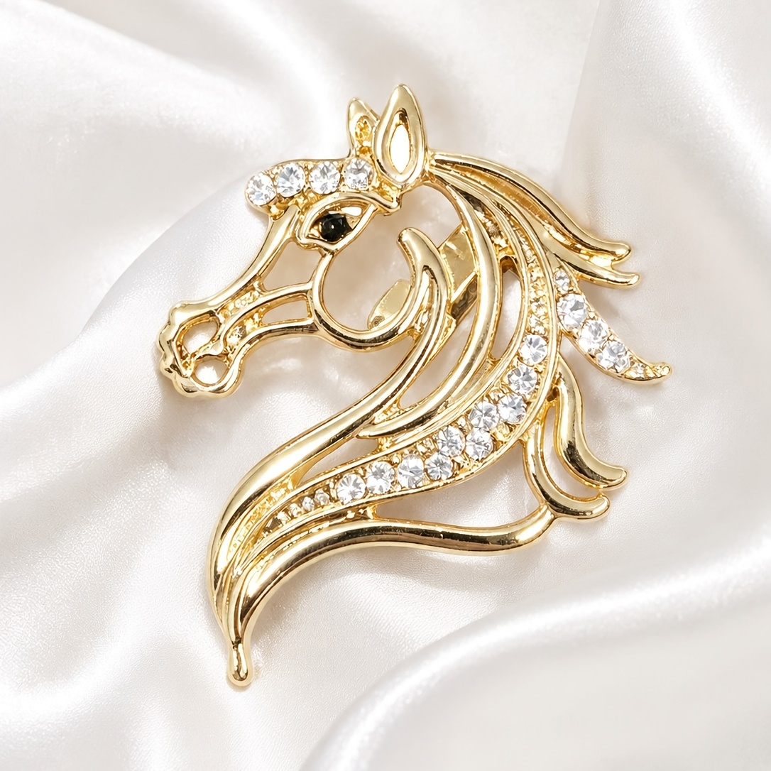 Premium Zodiac Horse Brooch, Statement Accessory